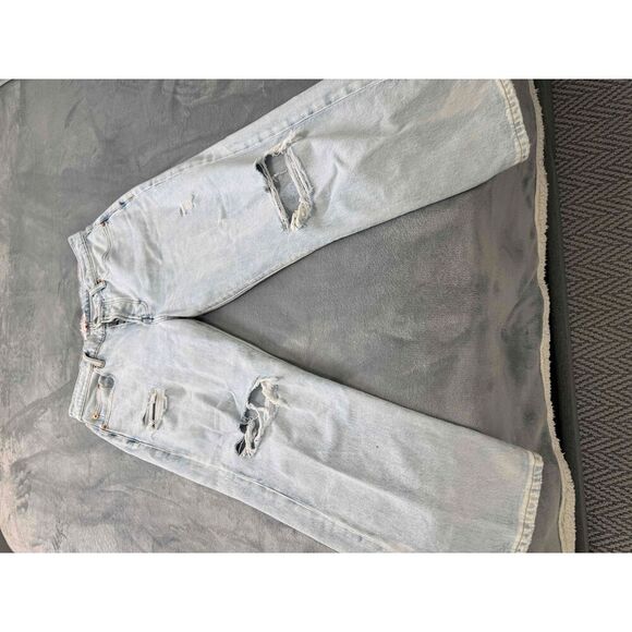 ‘90’s Lucky Brand Blue Distressed Light Wash 5 Pocket Jeans Size 8 - Picture 6 of 8